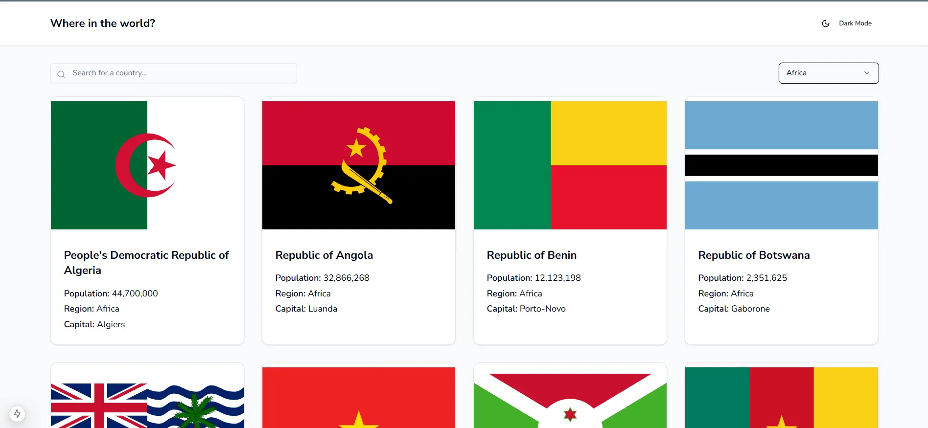 REST Countries Explorer